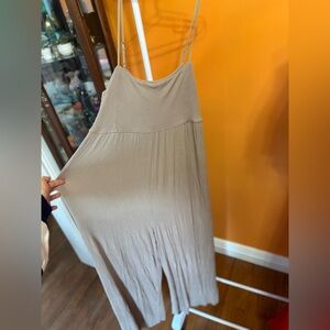 NWOT American Eagle Beige Jumpsuit size Large